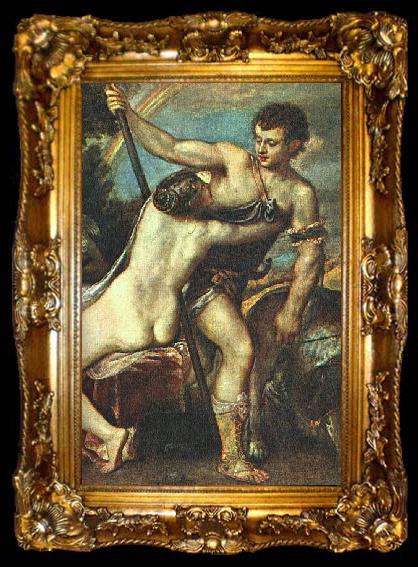 framed  TIZIANO Vecellio Venus and Adonis, detail AR, ta009-2